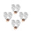 8Stk Silberne Hochzeits Haarrebe Elegantes Accessoire 1
