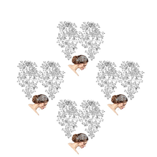 8Stk Silberne Hochzeits Haarrebe Elegantes Accessoire