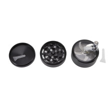 Ceramic Decorative Ashtray Integrated With3-In-1Spice Milling System Portable Kitchen Utensil Zinc Alloy Construction Hand Crank Handle For
