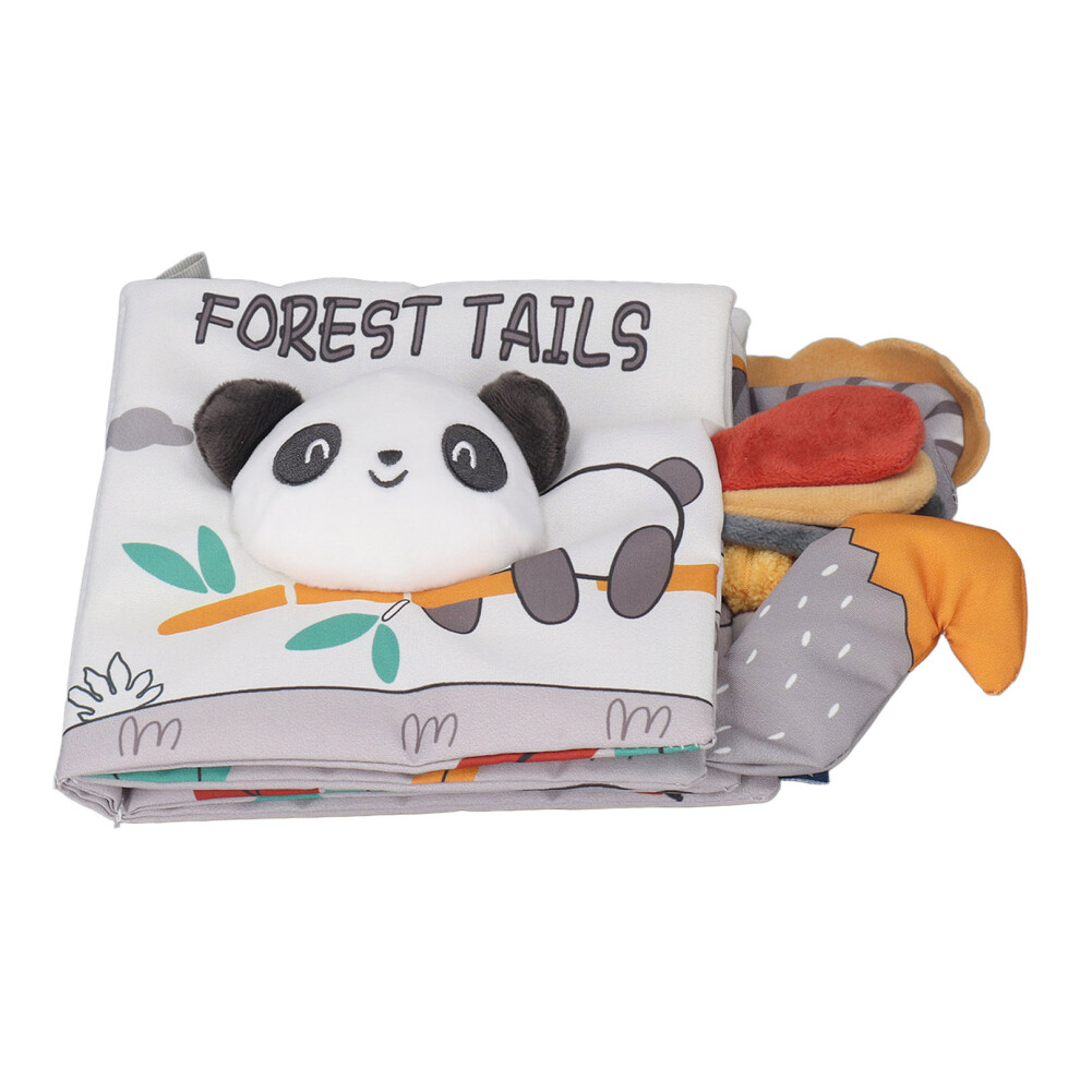 Baby Cloth Book Animal Tail Design Soft Interactive Early Education for Babies