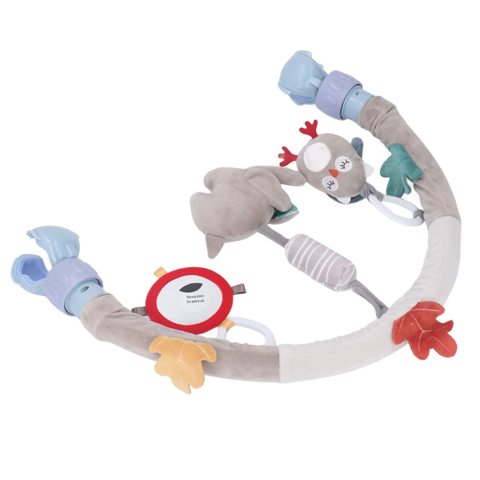 Baby Stroller Arch Toy Plush Clip-On Elephant Bouncer for Bassinet Crib