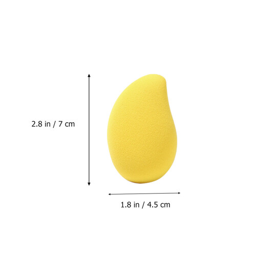 6Pcs Yellow Mango Makeup Sponges Soft Cosmetic Puff for Foundation 1