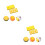 6Pcs Yellow Mango Makeup Sponges Soft Cosmetic Puff for Foundation 8