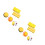 6Pcs Yellow Mango Makeup Sponges Soft Cosmetic Puff for Foundation 9