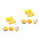6Pcs Yellow Mango Makeup Sponges Soft Cosmetic Puff for Foundation 10