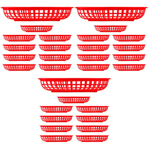 30Pièces Plateau Catering Rouge Réutilisable Pour Apéritifs 1