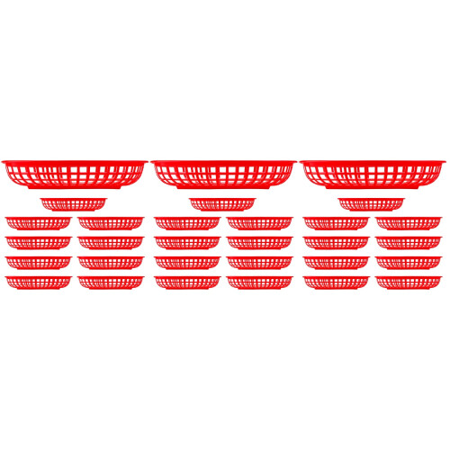 30Pièces Plateau Catering Rouge Réutilisable Pour Apéritifs 2