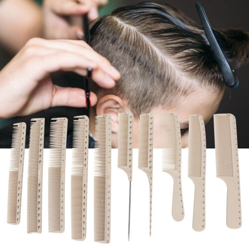Barber Hair Styling Cutting Comb Set, Fine Polished Teeth With Sharp Scale Edge For Salon Use 2