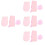 4Sets Compacte Roze Badhanddoek Voor Scrubben En Douchen Met 5