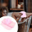 4Sets Compacte Roze Badhanddoek Voor Scrubben En Douchen Met 9
