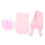 4Sets Compacte Roze Badhanddoek Voor Scrubben En Douchen Met 10