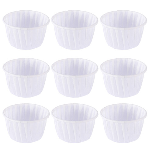 100Pièces Muffin Cups Blancs Pour Dessert Papier Cuisson Élégant 1