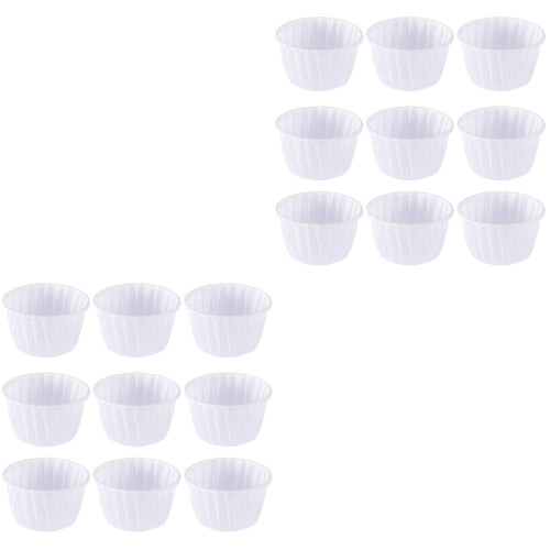 100Pièces Muffin Cups Blancs Pour Dessert Papier Cuisson Élégant 2