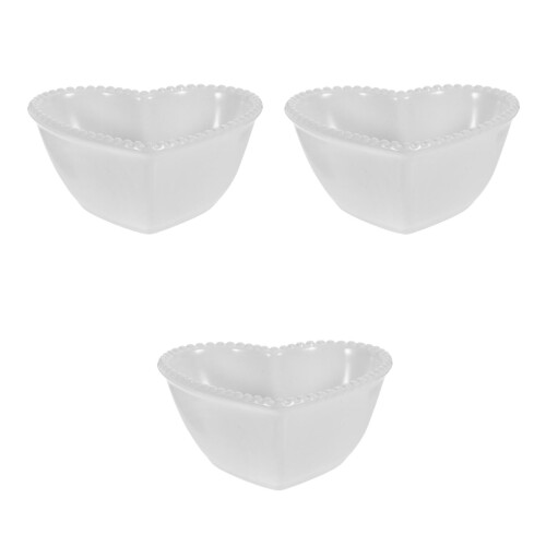 3Pièces Bols Céramiques Blancs Pour Repas Salade Dessert Usage Maison 2