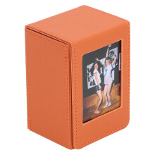 Large Capacity PVC Photo Card Storage Box 50 Sheets 3 Inch Brown