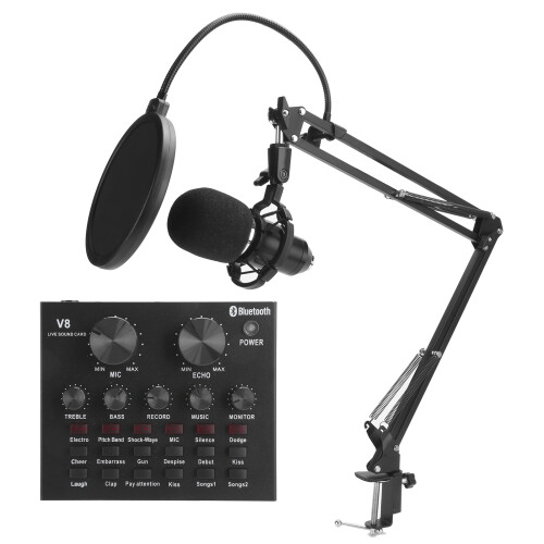 Professional Condenser Microphone, Podcast Equipment Bundle With Cardioid Pickup Pattern For Studio Recording & Broadcasting 2