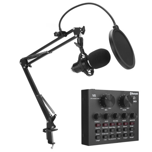 Professional Condenser Microphone, Podcast Equipment Bundle With Cardioid Pickup Pattern For Studio Recording & Broadcasting 2