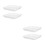 4St Weerbestendige Plastic Pot Schotels Wit Voor En 4