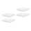4St Weerbestendige Plastic Pot Schotels Wit Voor En 6