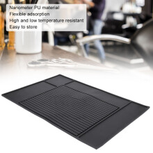30x45cm Black Non-Slip Hairdressing Tool Storage Mat for Salons