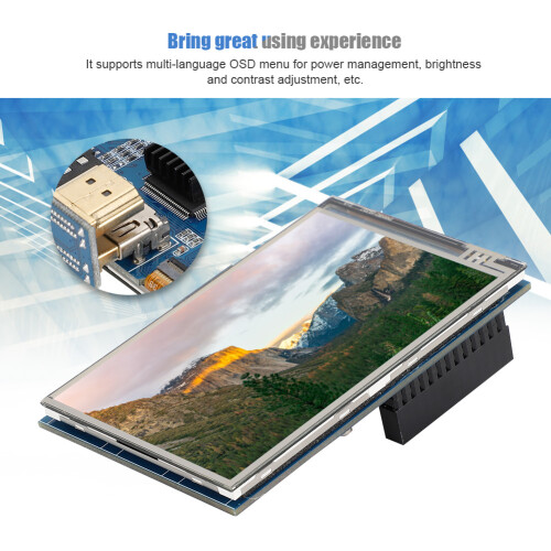 3.5Inch Spi Lcd Interface1080P Lcd Display, Multi-Language Osd Menu, Clear Display Effect, Adjustable Resolution, Fast Response Resistive Touch 2