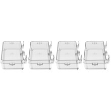 4Stk Durchsichtige Echsen Futterteller Mit Saugnapf, Robust Und Sicher
