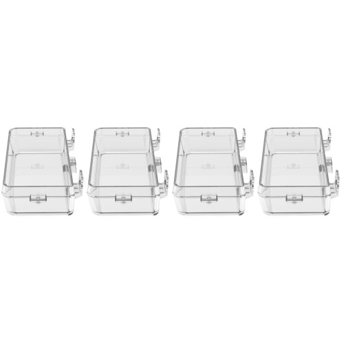 4Stk Durchsichtige Echsen Futterteller Mit Saugnapf, Robust Und Sicher