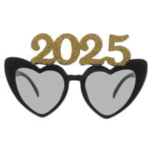 1Paar 2025 Eyewear Herzform Partybrille, ABS Golden