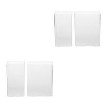 4Pcs Transparent Wall Mounted Toothbrush and Razor Holder for Bathroom