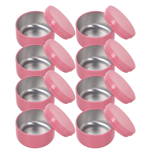 40Pièces Pots Rangement Aluminium Rose Étanches 2