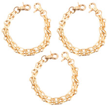 3Stk Stylische Ersatzketten Für Handtaschen, Golden, Leicht Und