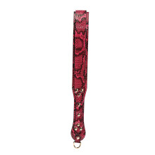 (41cmx4.5cm, Red) Spanking Paddle, Snakeskin PU Leather Hand Pat BDSM Paddle Date Night Game Valentine's Day Present