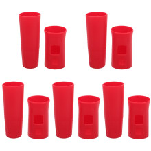5Ensembles Housses De Micro Silicone Rouge Pour Micro Sans Fil