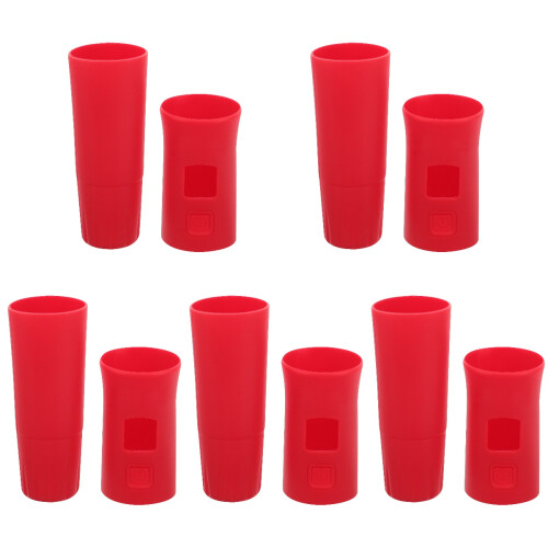 5Ensembles Housses De Micro Silicone Rouge Pour Micro Sans Fil