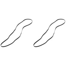 2Pcs Lightweight Black Rubber Recorder Belts for Cassette Deck Repair