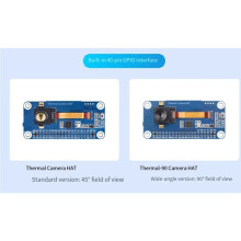 Long-Wave IR Thermal Imaging Camera Module, for Raspberry Pi IR Camera, 80x62 Pixels, Options for FOV and Connector,B
