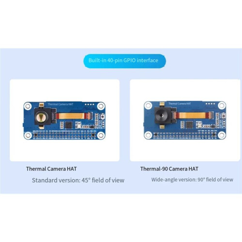 Long-Wave IR Thermal Imaging Camera Module, for Raspberry Pi IR Camera, 80x62 Pixels, Options for FOV and Connector,B 2