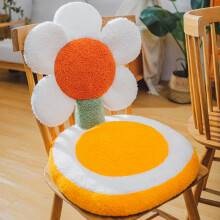 Cute Dorm Decor Flower Shaped Pillow Multifunctional Floor Pillow Teddy Velvet Fabric Throw Cushion for Bedroom Living Room