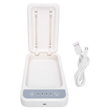 Boîte de stérilisation avec lampe UV-C et chargeur sans fil pour téléphone, désinfectant qui élimine rapidement les germes. Fonction