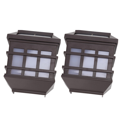 2Pack LED Solar Wall Light for Garden, Courtyard & Porch 1