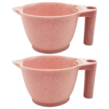 6Pcs Pink Color Bowls for Hair Salon Durable Mixing Bowls with Handle