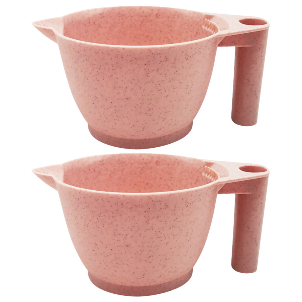 Iplusmile 4Pcs Hair Coloring Bowls Pink Tint Bowls With Handle For Hair Salon