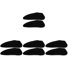 4Pairs Durable Black Water Shoes for Men Women Beach and Pool Use