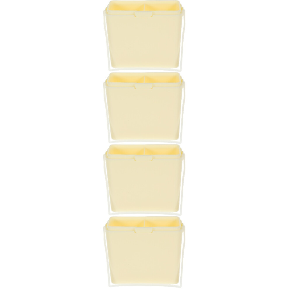 4Pcs Reusable Watercolor Brush Holder Paint Brush Cleaner In Yellow 3713122728642