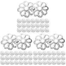 3600Pcs Metal Bead End Caps Silver for Bracelets Necklaces DIY Crafts
