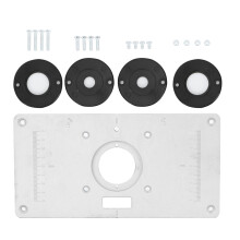 DIY Woodworking Accessories, Aluminum Alloy Router Table Insert Plate With Adjustable Mounting Holes Precision CNC Machined Polished Surface Durable