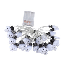Światła na Halloween Ghost String, motyw Halloween, zasilane bateryjnie, wodoodporne dekoracje zewnętrzne, zdalnie sterowane światła LED,