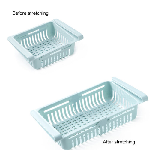 Eco-Friendly Storage Containers Foldable Plastic Storage Baskets Breathable Holes Retractable Stackable Storage Solutions Refrigerator Space Saving 1