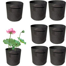 8Pack Lily Plant Pots for Pond, Thickened Nonwoven Plant Fabric Pots with Handles,Durables Breathe Reusable Plant Bags,B