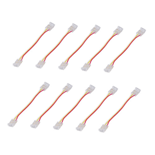 10 stk. LED-strimmelstiksæt, 3-benet, 10 mm, PC-materiale 1